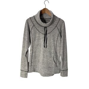 Kuhl Light Heather Gray Cowl Neck Pullover Sweater Pockets Women Small